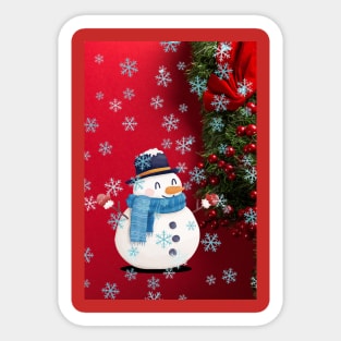 Christmas snowman design Sticker